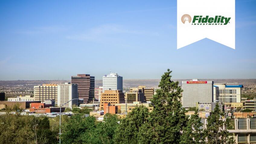 Albuquerque new mexico skyline of downtown.