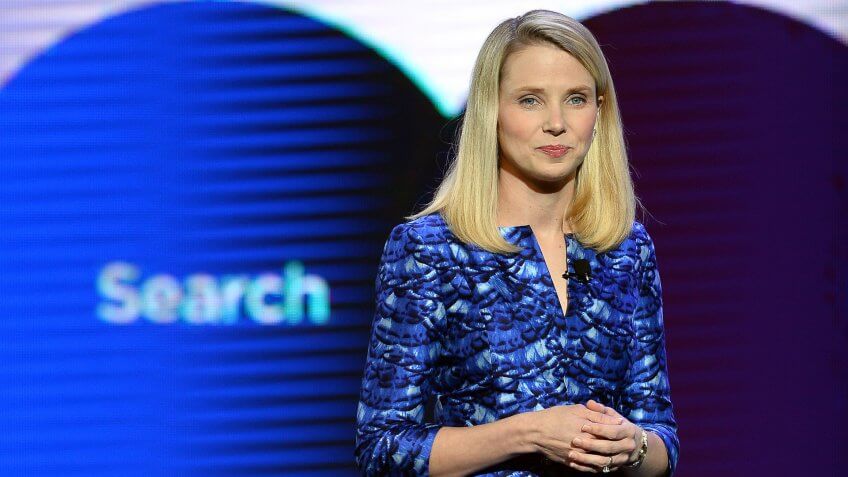 LAS VEGAS, NV - JANUARY 07: Yahoo! President and CEO Marissa Mayer delivers a keynote address at the 2014 International CES at The Las Vegas Hotel & Casino on January 7, 2014 in Las Vegas, Nevada.