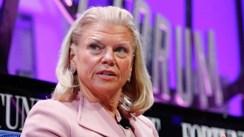 SAN FRANCISCO, CA - NOVEMBER 02: Ginni Rometty speaks at the Fortune Global Forum at the Fairmont Hotel on November 2, 2015 in San Francisco, California.