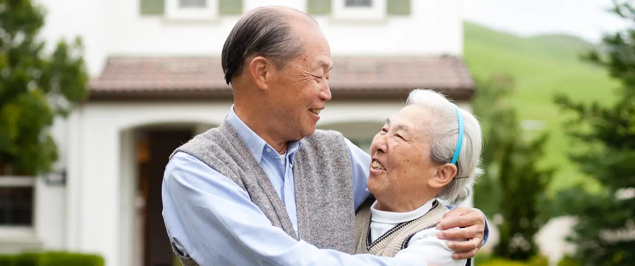 11520, Couple, Horizontal, House, Seniors