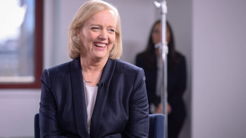 NEW YORK, NY - NOVEMBER 02: Meg Whitman attends the Hewlett Packard Enterprise CEO Meg Whitman In Conversation With LinkedIn Executive Editor Dan Roth at LinkedIn Studios on November 2, 2015 in New York City.