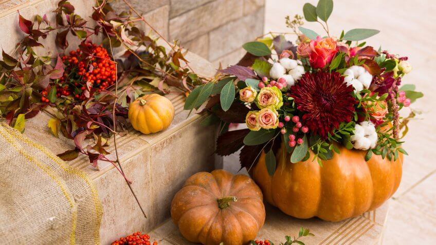 pumpkin centerpiece.