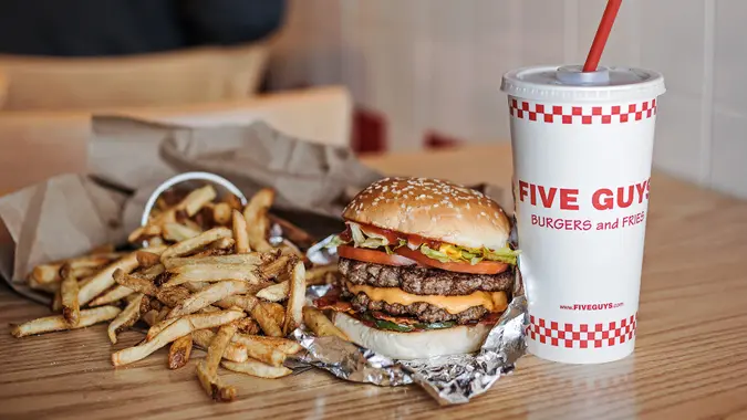 Food from Five Guys.