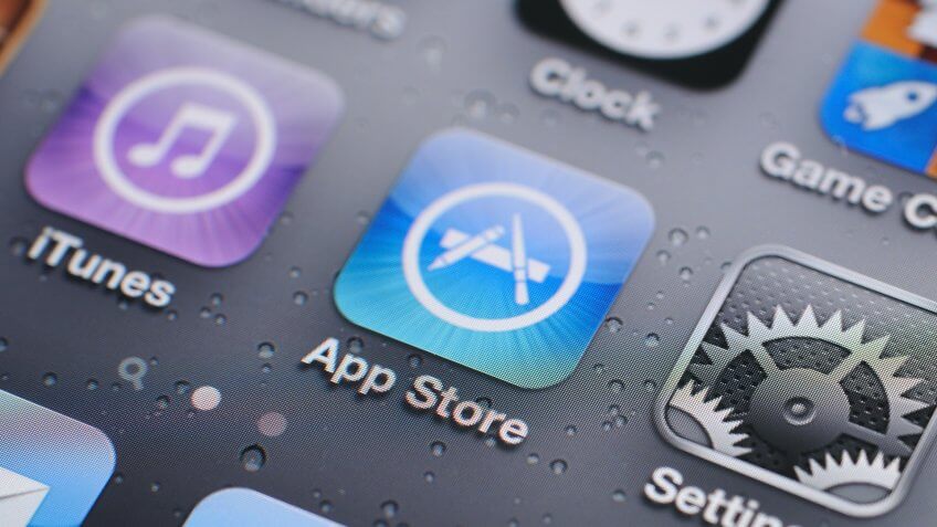"Hong Kong, China - November 11, 2011: iPhone 4s screen closeup with iTunes and App Store.
