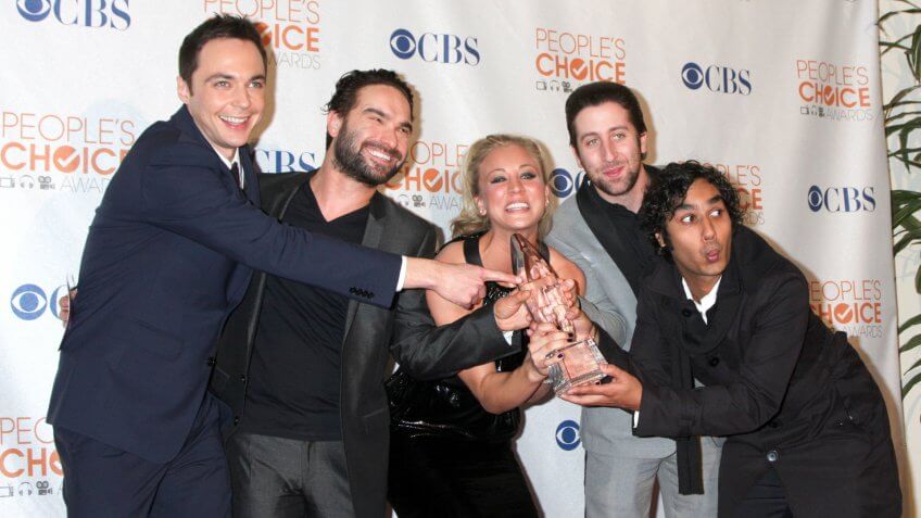 Big Bang Theory Cast in the Press Room at the 2010 People's Choice Awards Nokia Theater January 6, 2010.