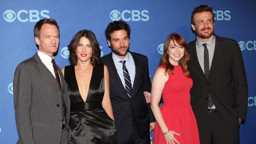 NEW YORK - MAY 15: Neil Patrick Harris, Cobie Smulders, Josh Radnor, Alyson Hannigan and Jason Segel attend the 2013 CBS Upfront at Lincoln Center on May 15, 2013 in New York City.