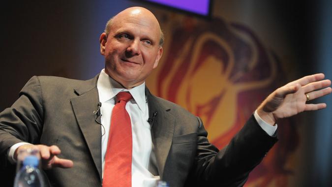 CANNES, FRANCE - JUNE 24:  Microsoft CEO Steve Ballmer gives a speech during the Microsoft Advertising Seminar as part of the 56th Cannes Lions International Advertising Festival on June 24, 2009 in Cannes, France.