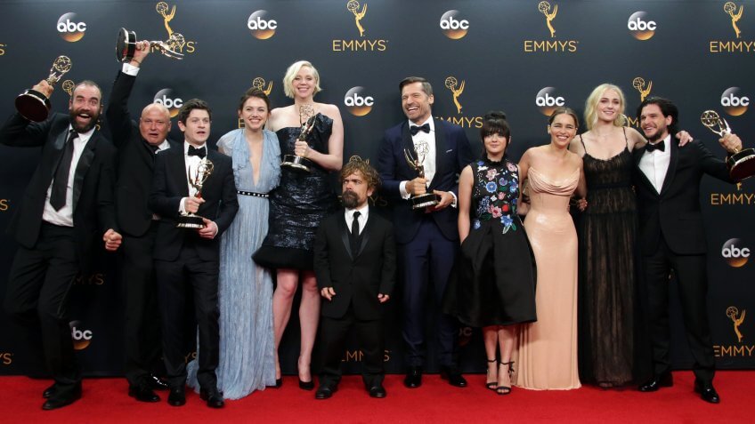 Mandatory Credit: Photo by Mike Nelson/Epa/REX/Shutterstock (7934306dk)The Cast and Crew of 'Game of Thrones' Winner of the Outstanding Drama Series Award Pose in the Press Room During the 68th Annual Primetime Emmy Awards Ceremony Held at the Microsoft Theater in Los Angeles California Usa 18 September 2016 the Primetime Emmy Awards Celebrate Excellence in National Primetime Television Programming United States Los AngelesUsa Emmy Awards 2016 - Sep 2016.