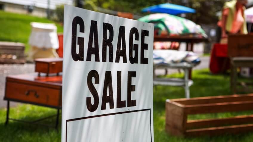 Garage sale sign.