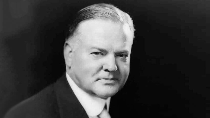 Herbert Hoover, head-and-shoulders portrait, facing slightly right.