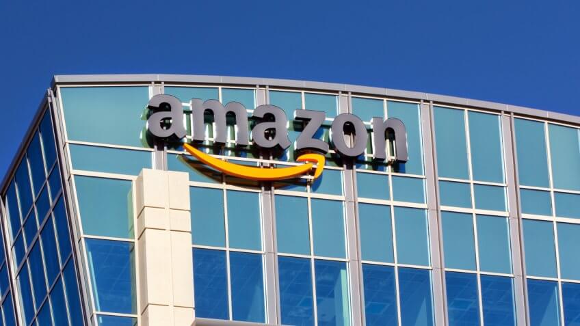 SANTA CLARA,CA/USA - FEBRUARY 1, 2014: Amazon building in Santa Clara, California.