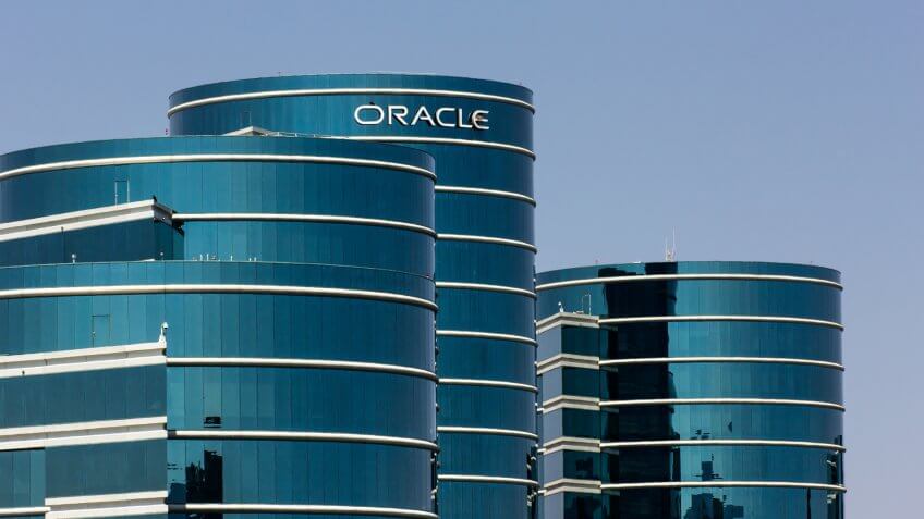 REDWOOD CITY, CA/USA - MAY 31, 2014: Oracle corporate headquarters in Silicon Valley.