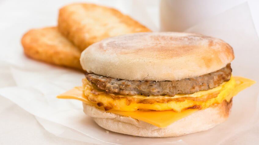 Sausage Breakfast Sandwich.
