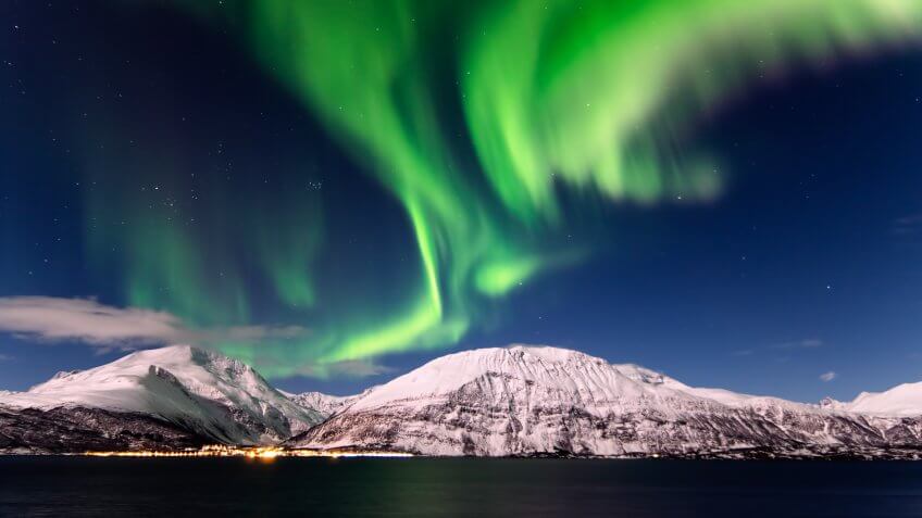 Northern Lights in Lyngen, Northern Norway.