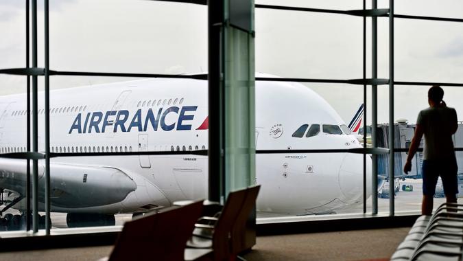 Air France airplanes are seen on Charles de Gaulle International Airport on June 11, 2016 in Paris. Air France announced a pilot strike between 11 and 14 of June.
