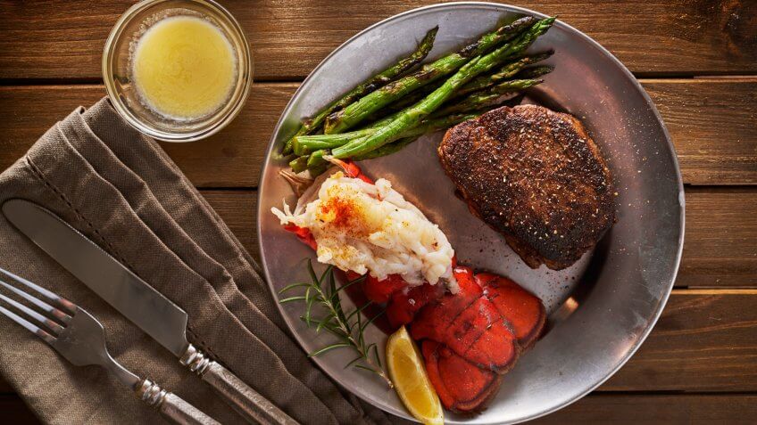 steak and lobster dinner