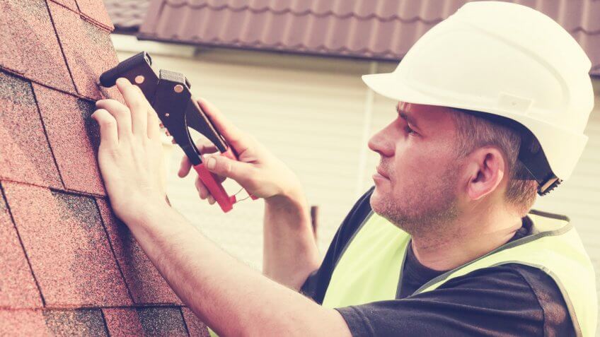 Roofing work.