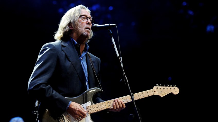 LONDON, ENGLAND - NOVEMBER 17: (EXCLUSIVE COVERAGE) Eric Clapton performs at The Prince's Trust Rock Gala 2010 supported by Novae at the Royal Albert Hall on November 17, 2010 in London, England.