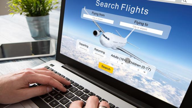 booking flight travel traveler search ticket reservation holiday air book research plan job space technology startup service professional now marketing equipment concept - stock image.