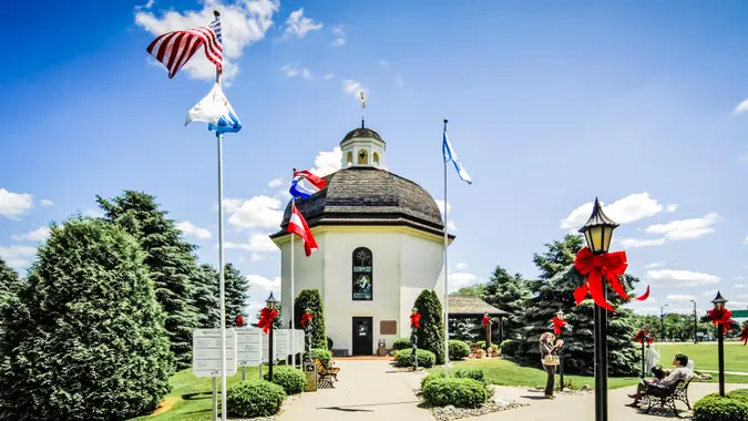 Frankenmuth, MI, USA - June 6, 2007: Silent Night Chapel at Bronner's Christmas wonderland, Frankenmuth MI.