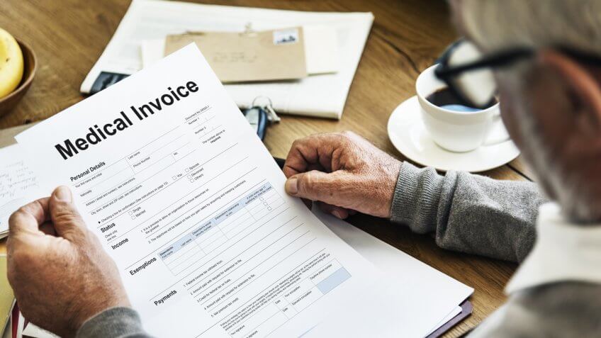 Medical Invoice Document Form Patient Concept.