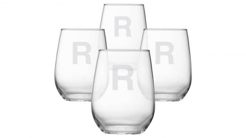 Personalized Stemless Wine Glass