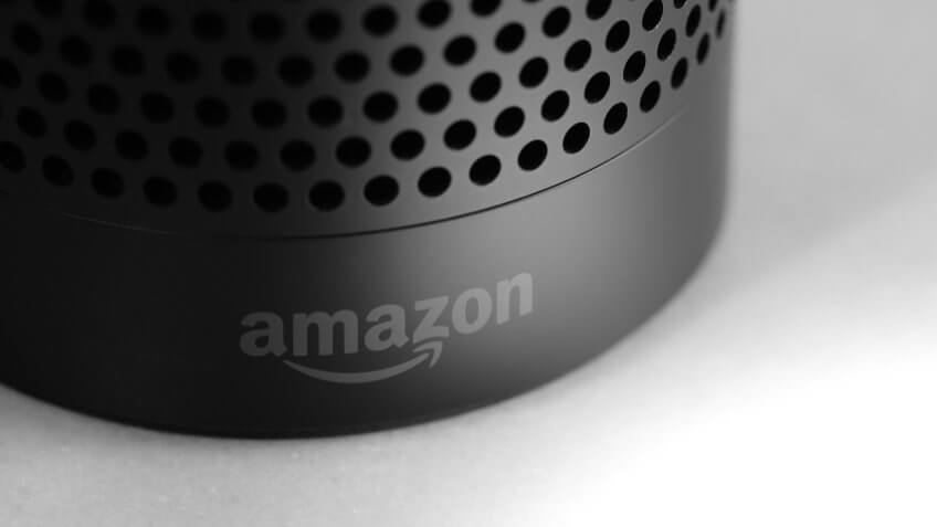 technology industry Amazon Echo speaker close-up