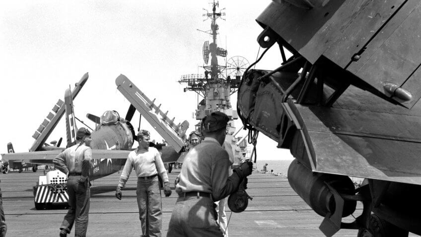 "Stand By to Receive Aircraft" means one thing for the line crew aboard the USS BOXER.