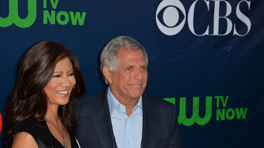 LOS ANGELES, CA - AUGUST 10, 2015: Leslie Moonves & wife Julie Chen at the CBS - Showtime & CW Summer TCA Party at the Pacific Design Centre, West Hollywood.