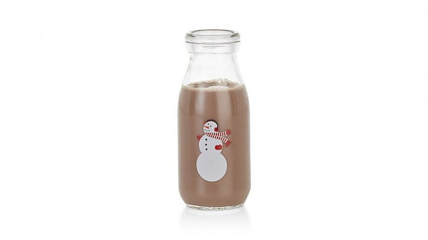 Snowman Milk Bottle
