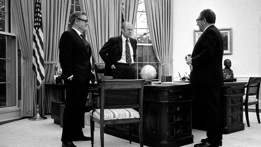 1975-President-Ford-Kissinger-Rockefeller, 1977-President-Ford-Kissinger-Rockefeller