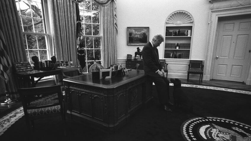 1999-President-Clinton-Buddy-the-Dog