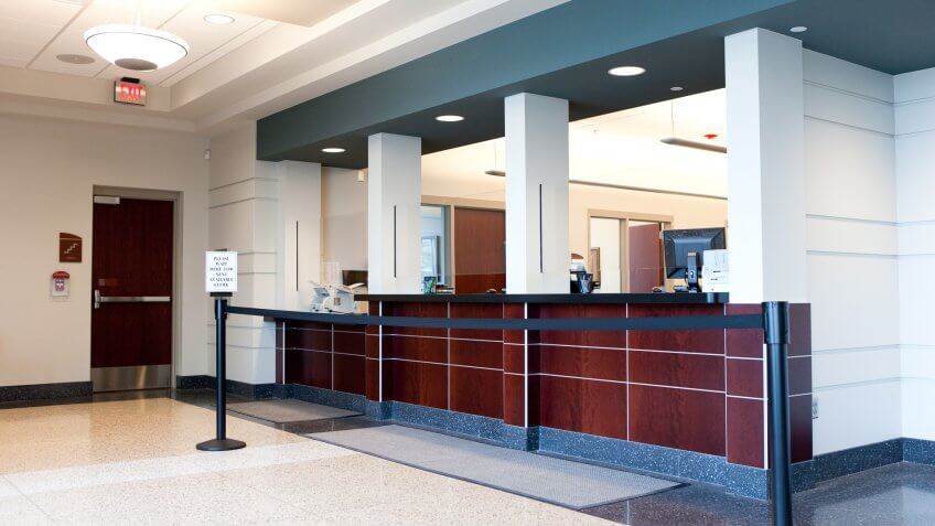 Inside of bank