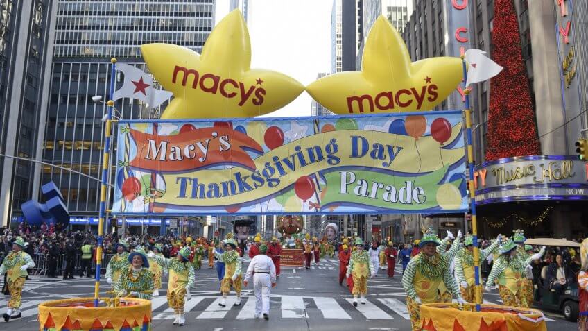 Macy's Thanksgiving Day Parade sign