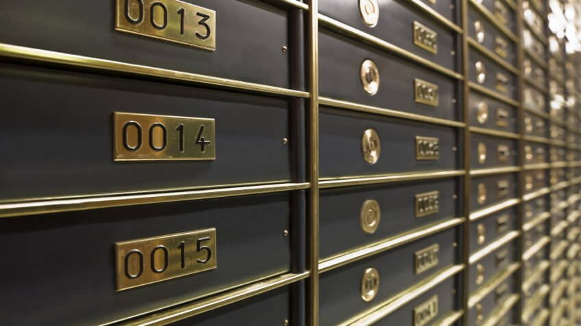 safe deposit boxes