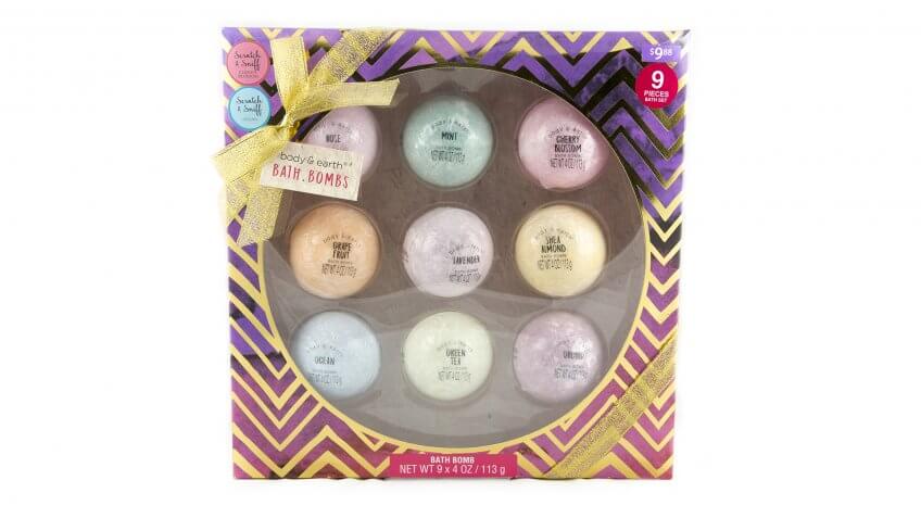 4 oz, 9 count, Body & Earth Bath Bomb Gift Set