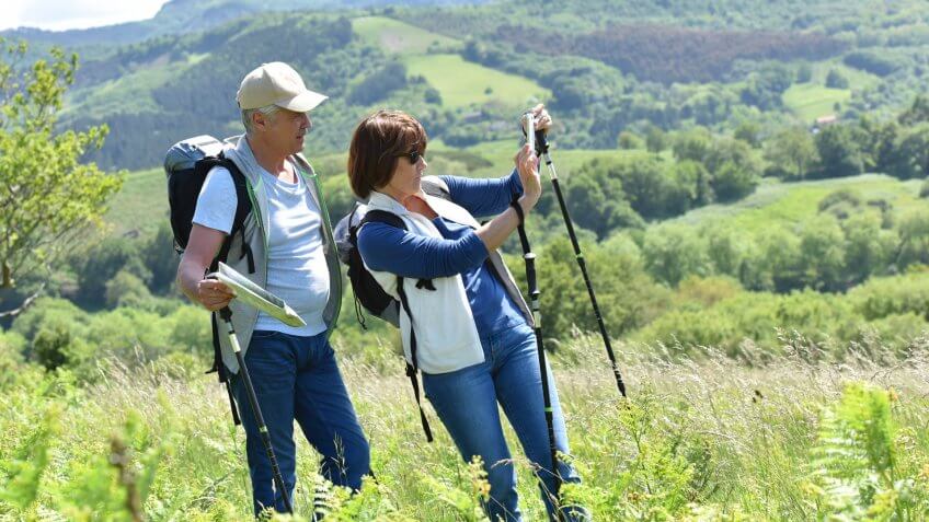 seniors hiking