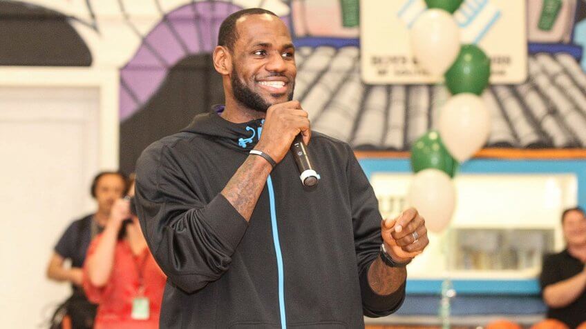 GRETNA, LA - FEBRUARY 15: LeBron James, Sprite and the LeBron James Family Foundation unveiled a legacy project, including a refurbished gymnasium, at the Boys and Girls Club of Southeast Louisiana-Westbank Unit on Saturday, February 15, 2014 in Gretna, Louisiana.