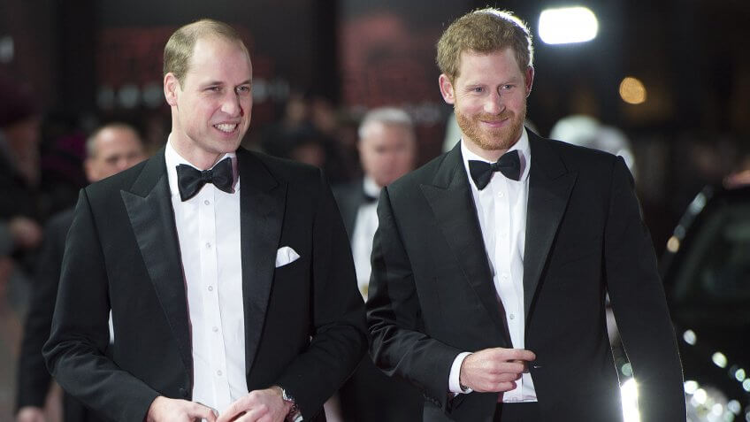 Prince William and Prince Harry'Star Wars: The Last Jedi' film premiere, Arrivals, London, UK - 12 Dec 2017.