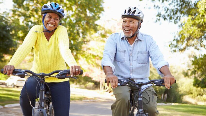biking couple