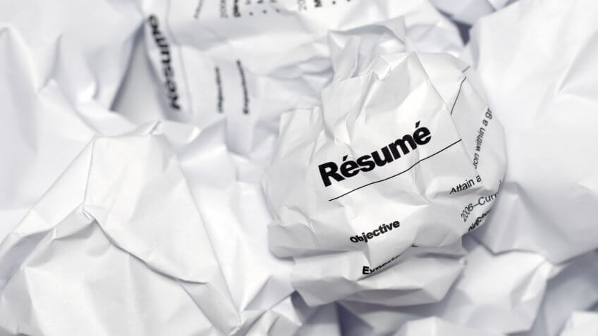 crumpled resume