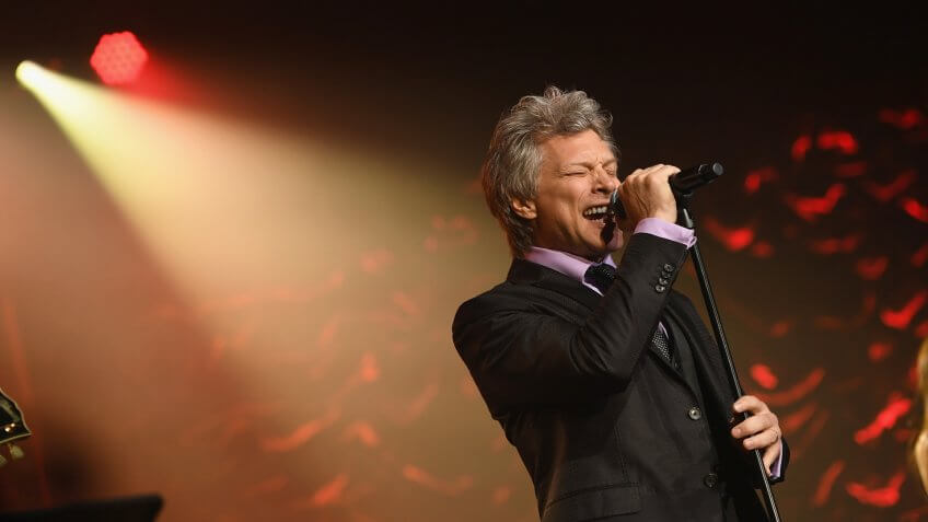 NEW YORK, NY - JUNE 15: Jon Bon Jovi performs onstage at the Songwriters Hall Of Fame 48th Annual Induction and Awards at New York Marriott Marquis Hotel on June 15, 2017 in New York City.