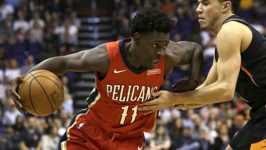 Mandatory Credit: Photo by AP/REX/Shutterstock (9239787ac)New Orleans Pelicans guard Jrue Holiday (11) against the Phoenix Suns in the first half during an NBA basketball game, in PhoenixPelicans Suns Basketball, Phoenix, USA - 24 Nov 2017.