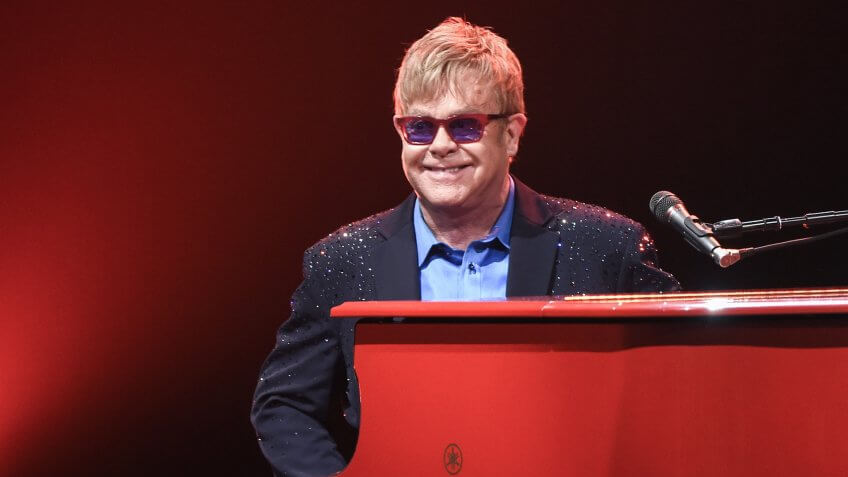LOS ANGELES, CA - JANUARY 13: Elton John performed songs from his new album Wonderful Crazy Night out February 5, as well as classic hits, on January 13th at the Wiltern in Los Angeles.
