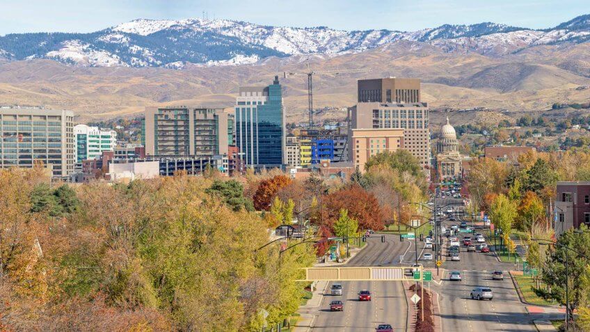 Boise, Idaho, Urban Skyline, City, Autumn.