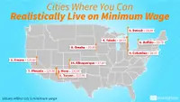 Cities Where You Can Realistically Live on Minimum Wage