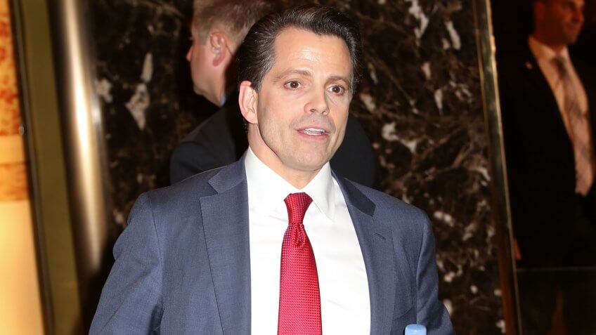 NEW YORK - DEC 14, 2016: Donald Trump advisor Anthony Scaramucci is seen in the lobby of Trump Tower on December 14, 2016, in New York.