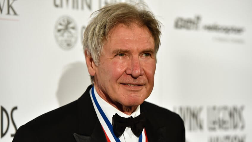 BEVERLY HILLS, CA - JANUARY 16: Actor Harrison Ford attends the 12th Annual "Living Legends of Aviation" at The Beverly Hilton Hotel on January 16, 2015 in Beverly Hills, California.