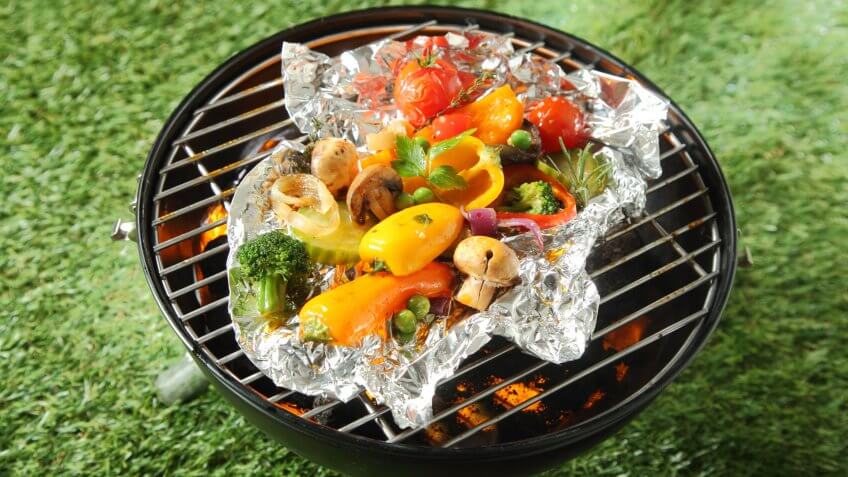 vegetables on the grill