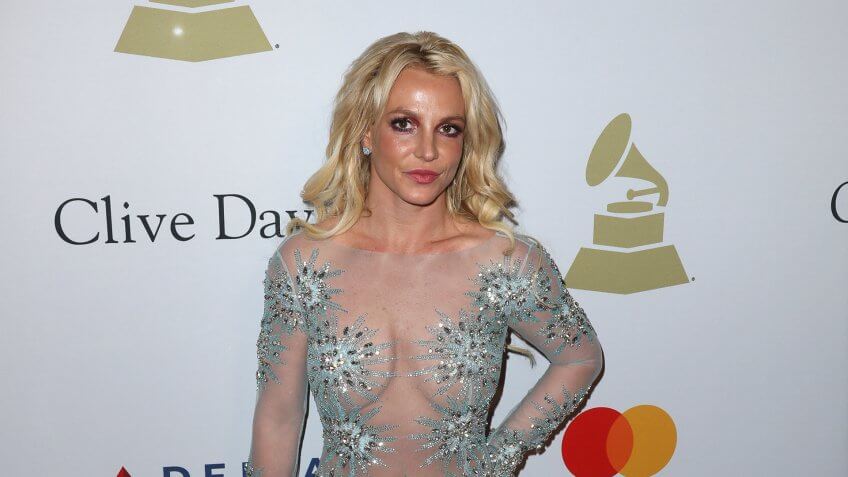 Britney Spears Clive Davis Pre-Grammy Party, Arrivals, Los Angeles, USA - 11 Feb 2017WEARING UEL CAMILO.